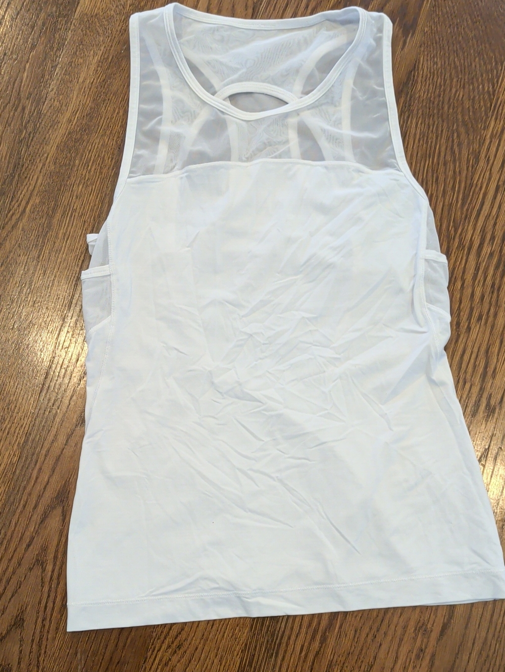 lululemon athletica White Mesh-Back Performance Tank